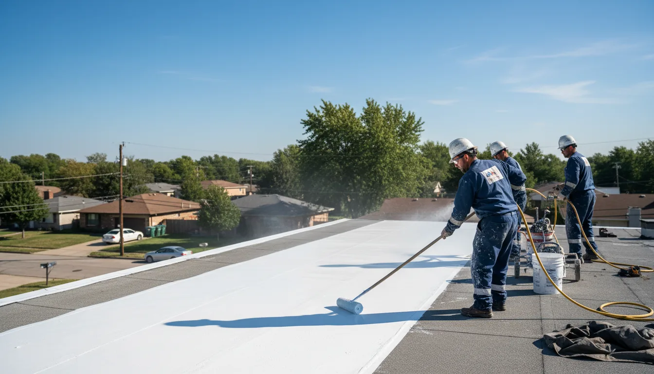 Commercial roof coating in Ellwood City, PA near me